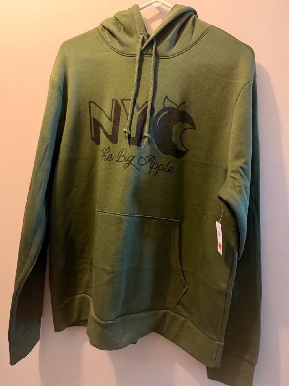 Old Navy Olive Green 'NYC The Big Apple' Pullover Hoodie - Men